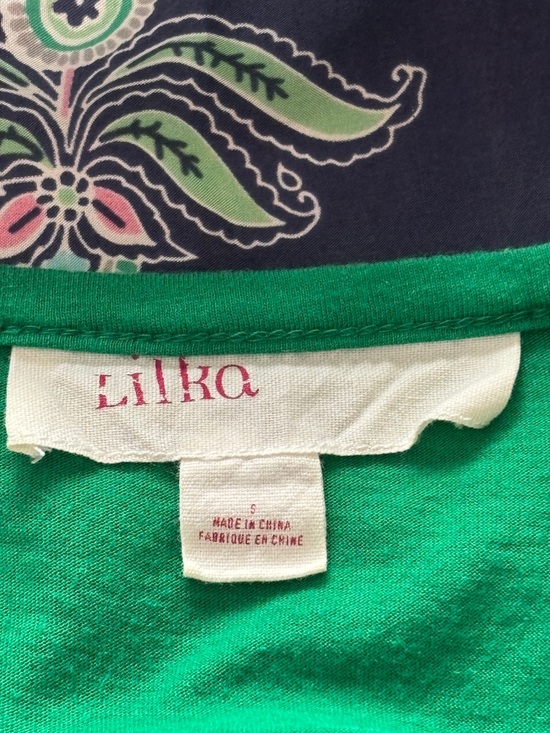 Anthropologie Lilka 100% Silk Green Paisley Maxi Dress Empire Waist Sz S Boho - Picture 5 of 12